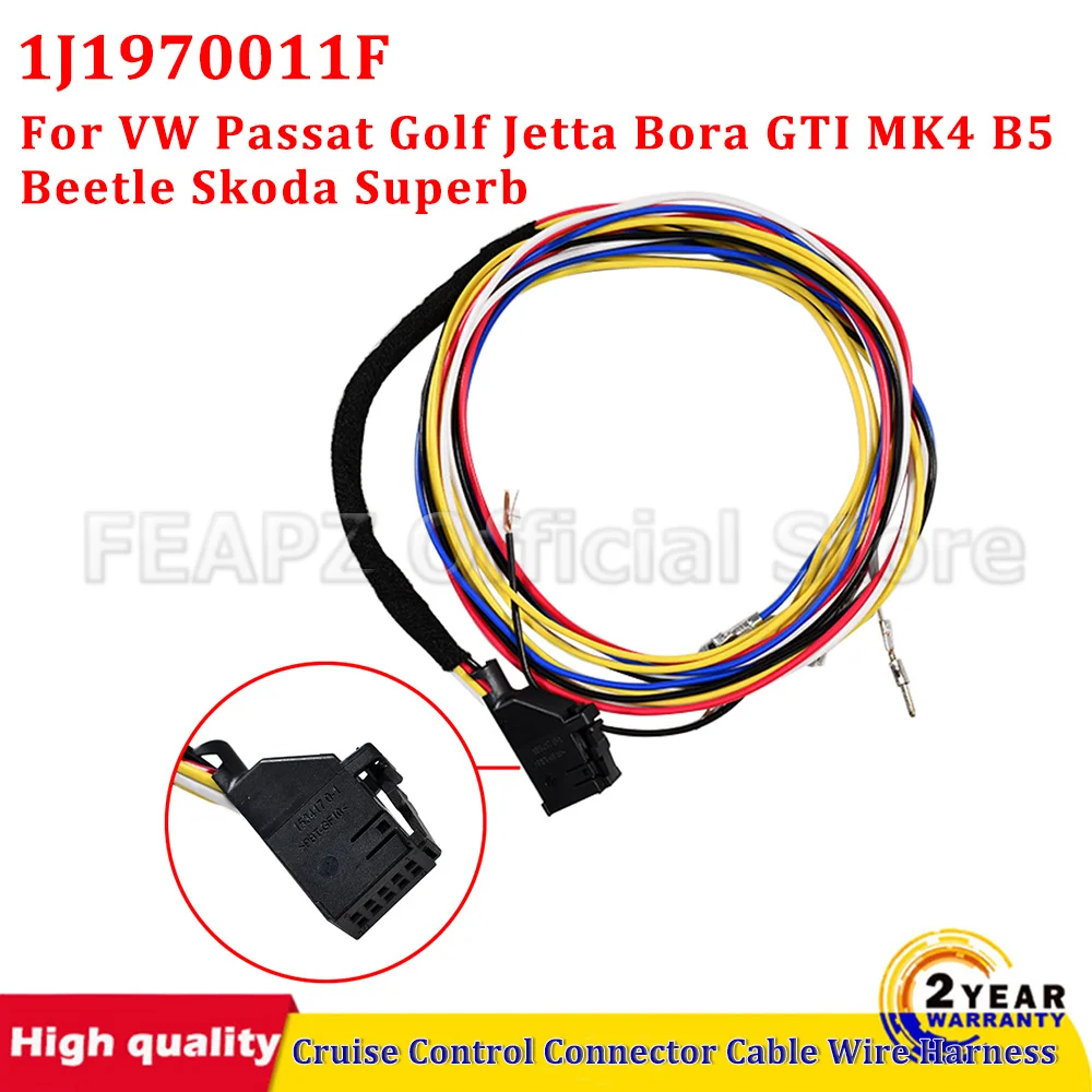 For VW Passat Golf Jetta Bora GTI MK4 B5 Beetle Skoda Superb Seat 1J1970011F Cruise Control System Connector Cable Wire Harness