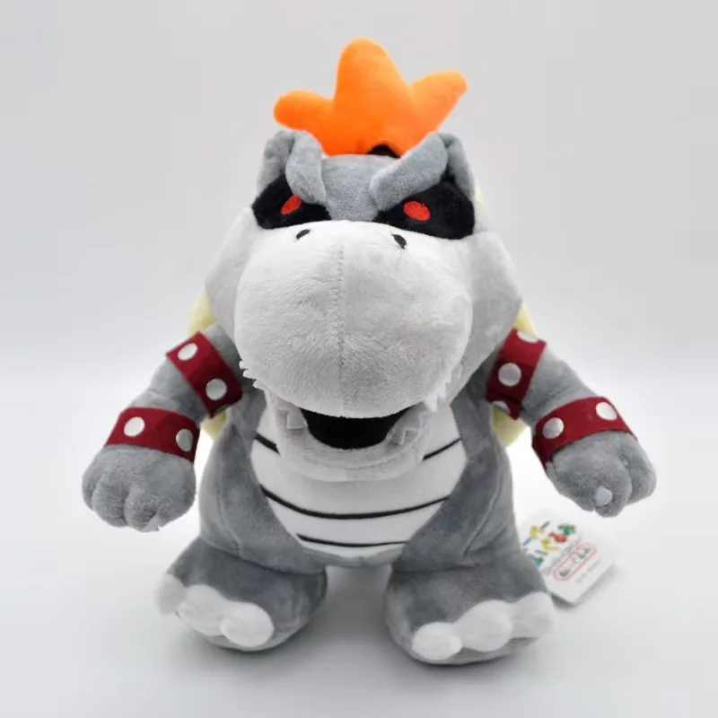 Super Mario Bowser Plush Toy 25cm Super Soft Sitting/Standing Stuffed Animal King Koopa Villain Figure Ideal Game-Themed Gift