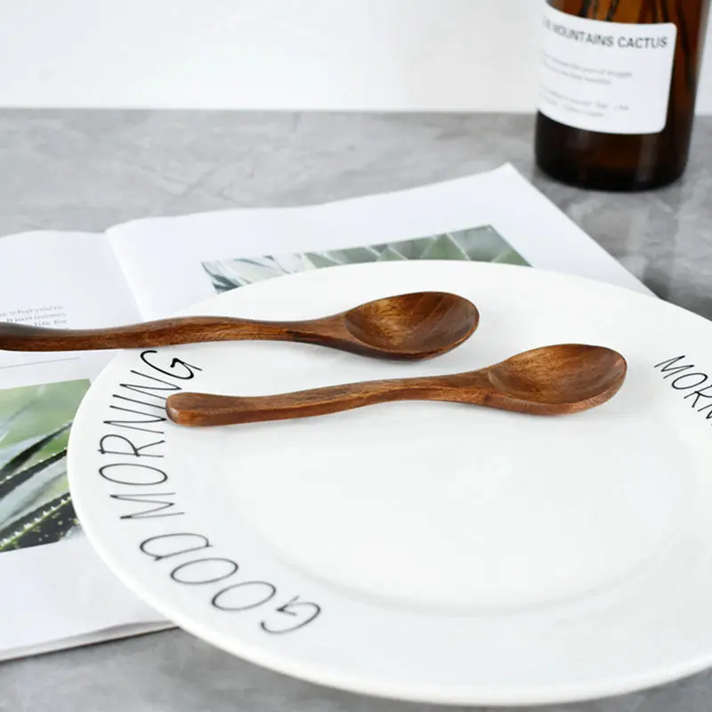 Nan drewniana łyżka gurda uchwyt łyżka do przypraw drewniane łyżka do ryżu łyżka do zupy domowe naczynia z litego drewna nowość