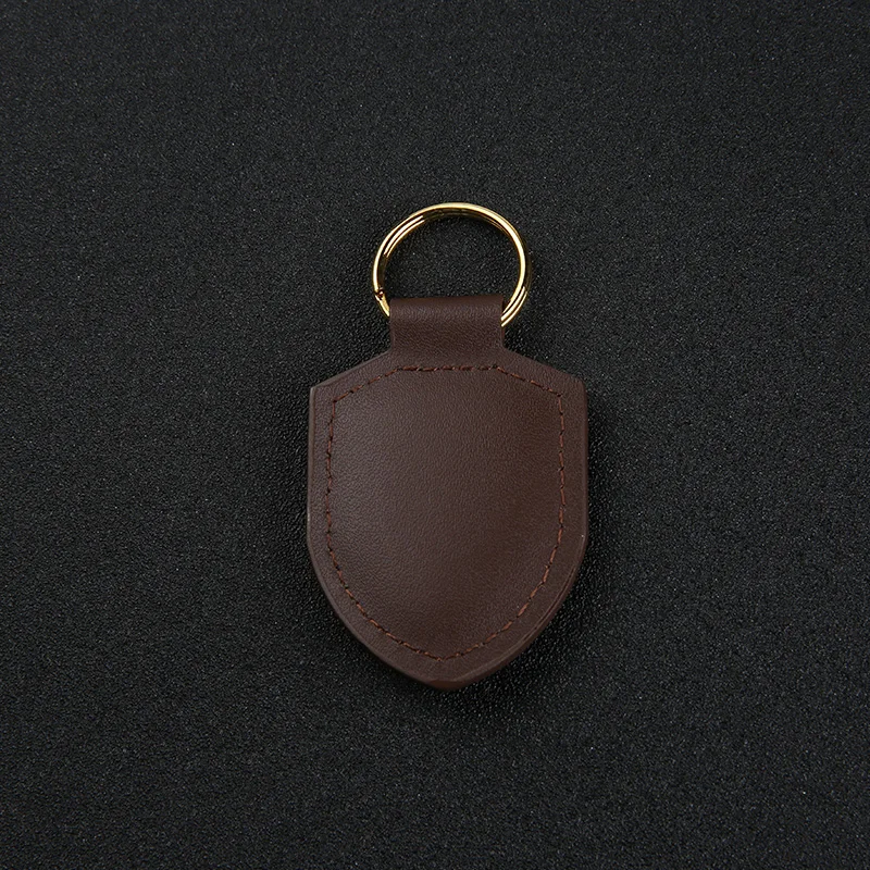 Car Keychain Key Holder Shield Leather Key Rings Men Women Gift