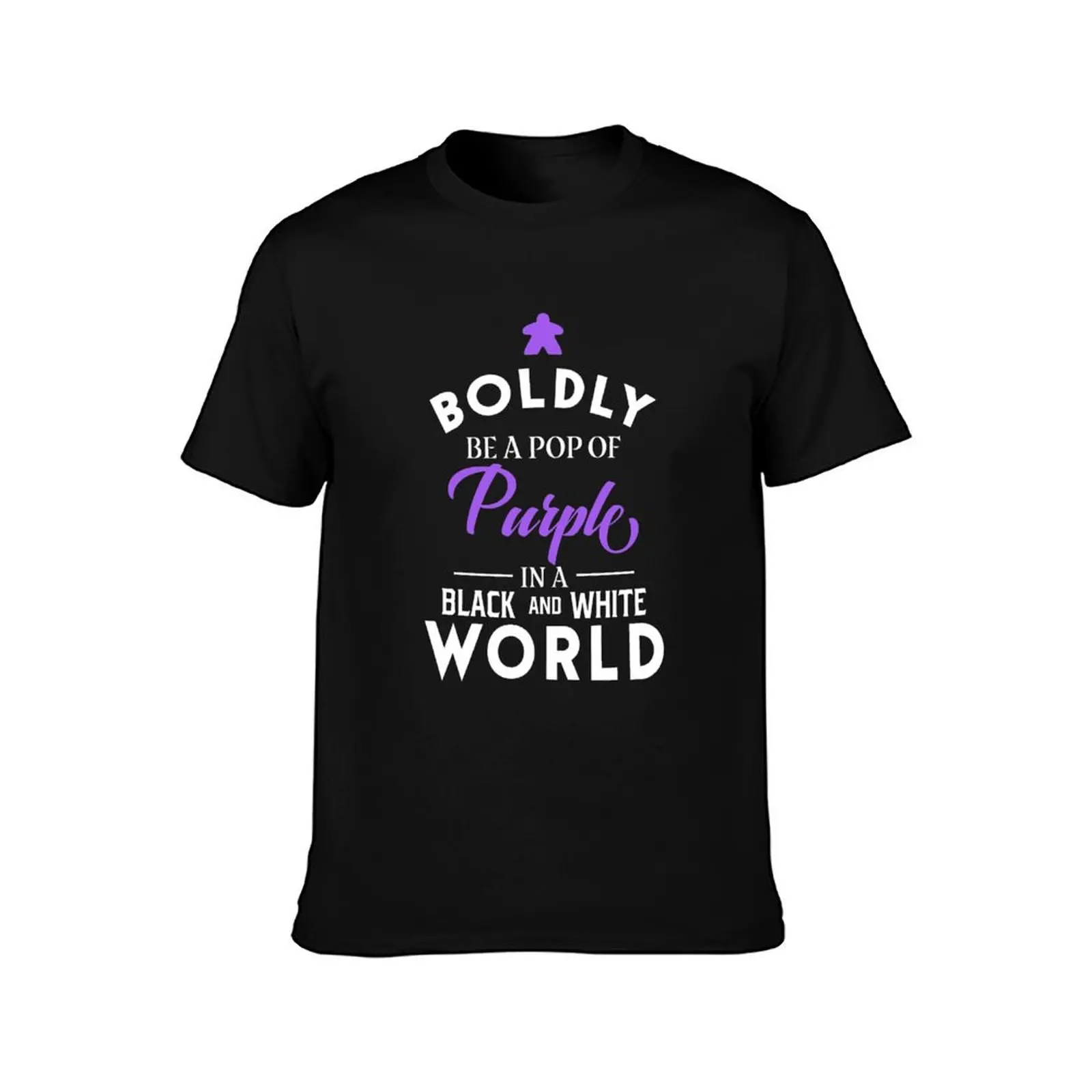 Purple Meeple Boldly Be A Pop of Color Board Games Meeples and Tabletop RPG Addict T-Shirt t shirt for man T-Shirt