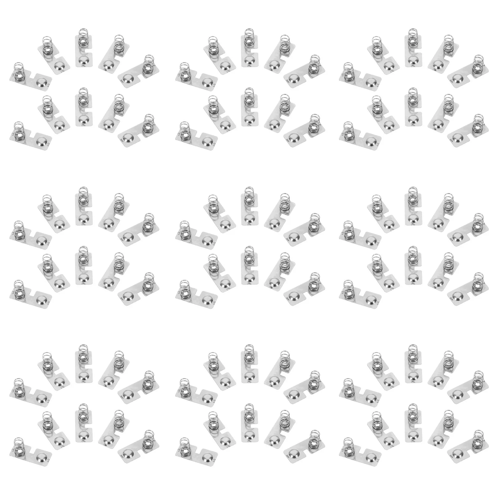 100Pcs Aa Battery Spring Contacts Stainless Steel Positive Negative Battery Holder Replacement Parts for DIY Electronics Remote