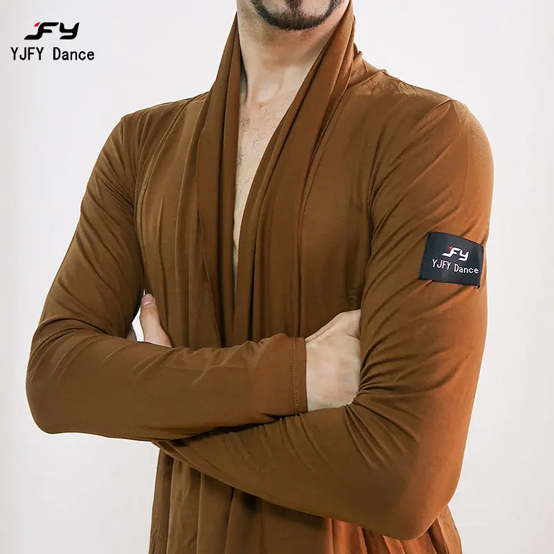 

2026 Latin Dance Shirt Men's Dance Clothing Training Clothing Long Sleeve Practice Dance Top By300