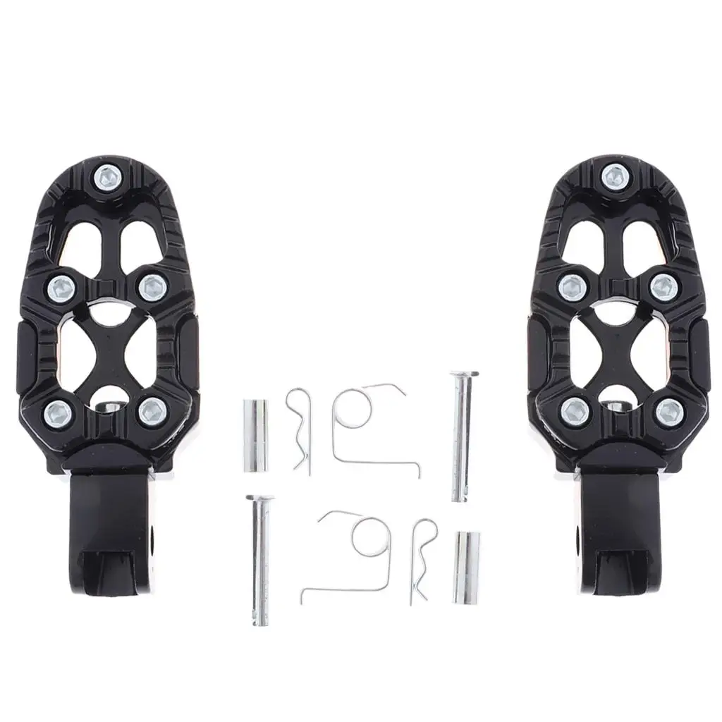 

Rear Motorcycle Adjustable Foot Pegs Aluminum Mounting Bracket Passenger Footrest Pad for Touring and Street Riding