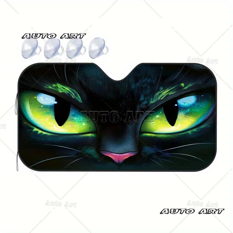 

Стильный солнцезащитный козырек «кошачий глаз» с загадочным и очаровательным солнцезащитным козырьком на лобовое стекло, аксессуары для переднего козырька автомобиля, чехлы