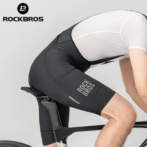 Imagen 2 del producto ROCKBROS-pantalones cortos de Ciclismo para hombre, calzas clásicas con bolsillos, transpirables y reflectantes, para exteriores