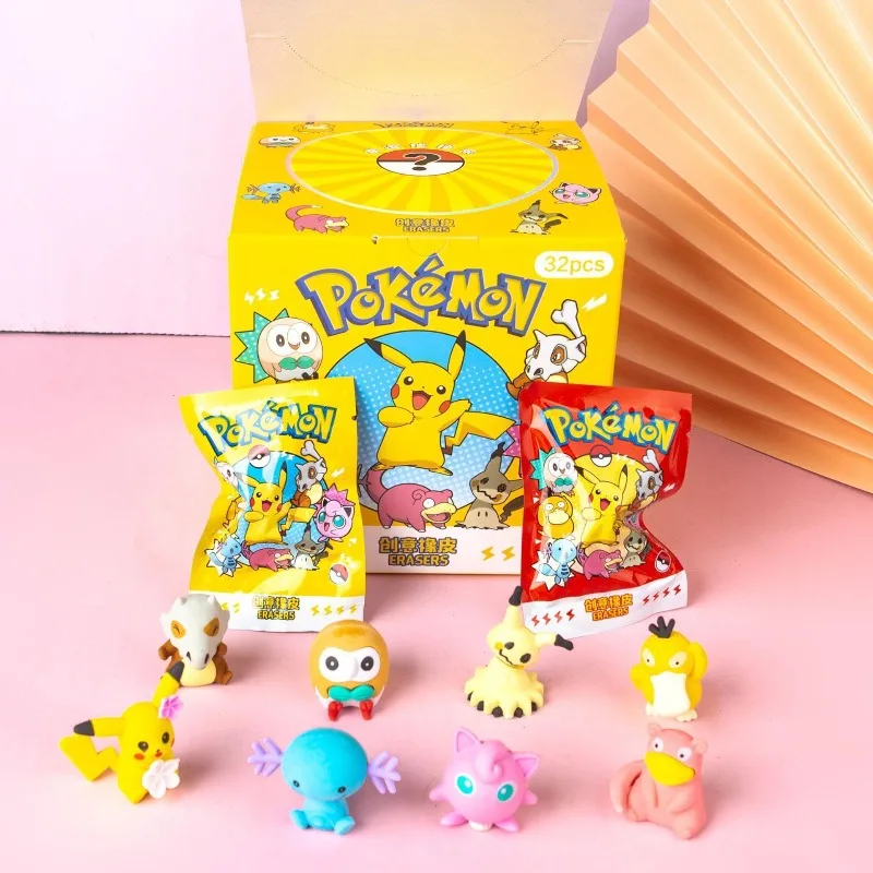 boite-aveugle-pokemon-gomme-kawaii-pikachu-modele-de-figurine-d'action-poupee-papeterie-pour-etudiants-jouet-pour-cadeaux-pour-enfants