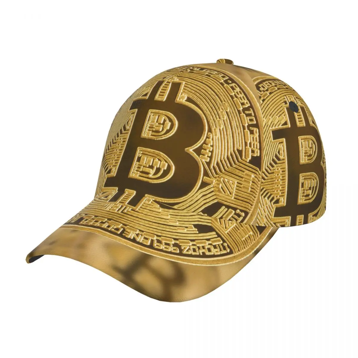 Vintage Bitcoin Logo Pattern Baseball Cap skuilles Hat Fitted Cap Snapback Hat for Men Women Casual Cap Sun Hat Outdoor Cap Hat