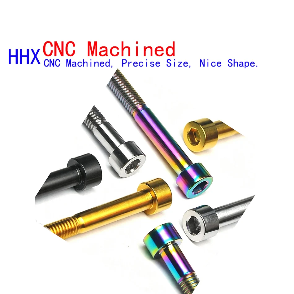 M6 Colorful Rainbow Titanium Alloy Button Head Hex Socket Screws, Bicycle Ti Fasteners for Equipment Maintenance & Industrial Ma