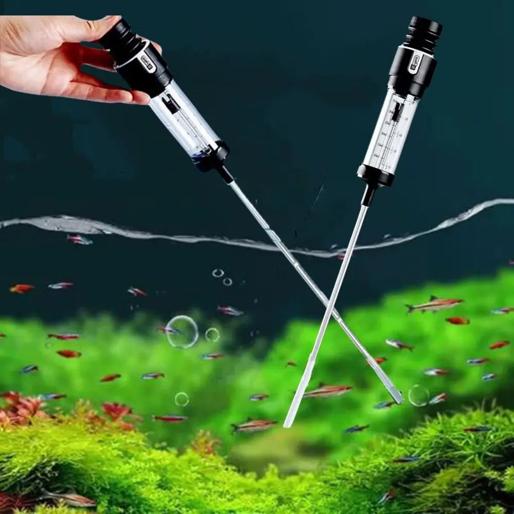 

Plastic Fish Tank Feces Suction Tool Strong Suction with Extension Tube Fish Tank Water Change Tool Detachable