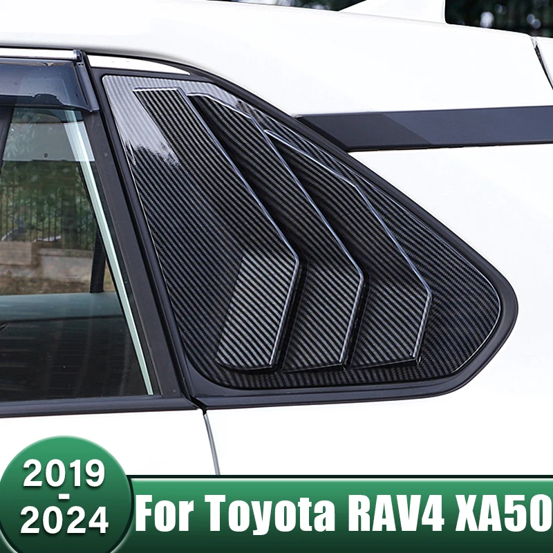 

Car Rear Window Triangle Shutter Decoration Louver Stickers Trim For Toyota RAV4 XA50 2019 2020 2021 2022 2023 2024 RAV 4 Hybrid