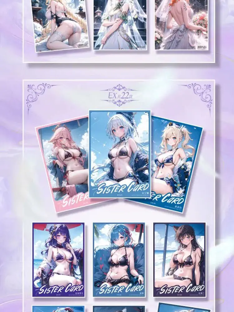 A5 Size Goddess Cards HEARTBEAT Hobby Collection Game Cards Genshin Impact Anime Doujin Booster Box Gifts