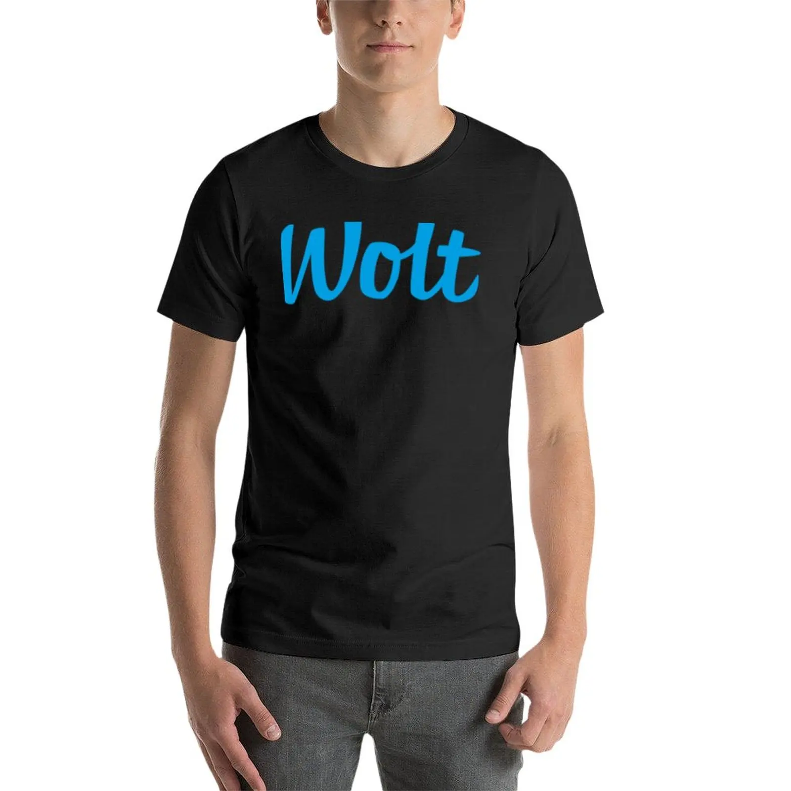 New Wolt logo blue Food Delivery T-Shirt T-Shirt T-shirt for a boy quick-drying t-shirt mens big and tall t shirts