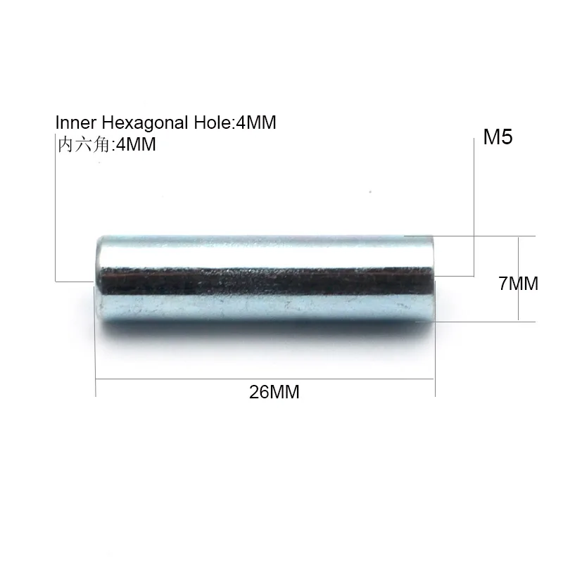 4Pcs Bass Guitar Truss Rod Buckle Connect Adjust Cap Connector Internal thread 5mm Outer Diameter 7mm Guitar Parts