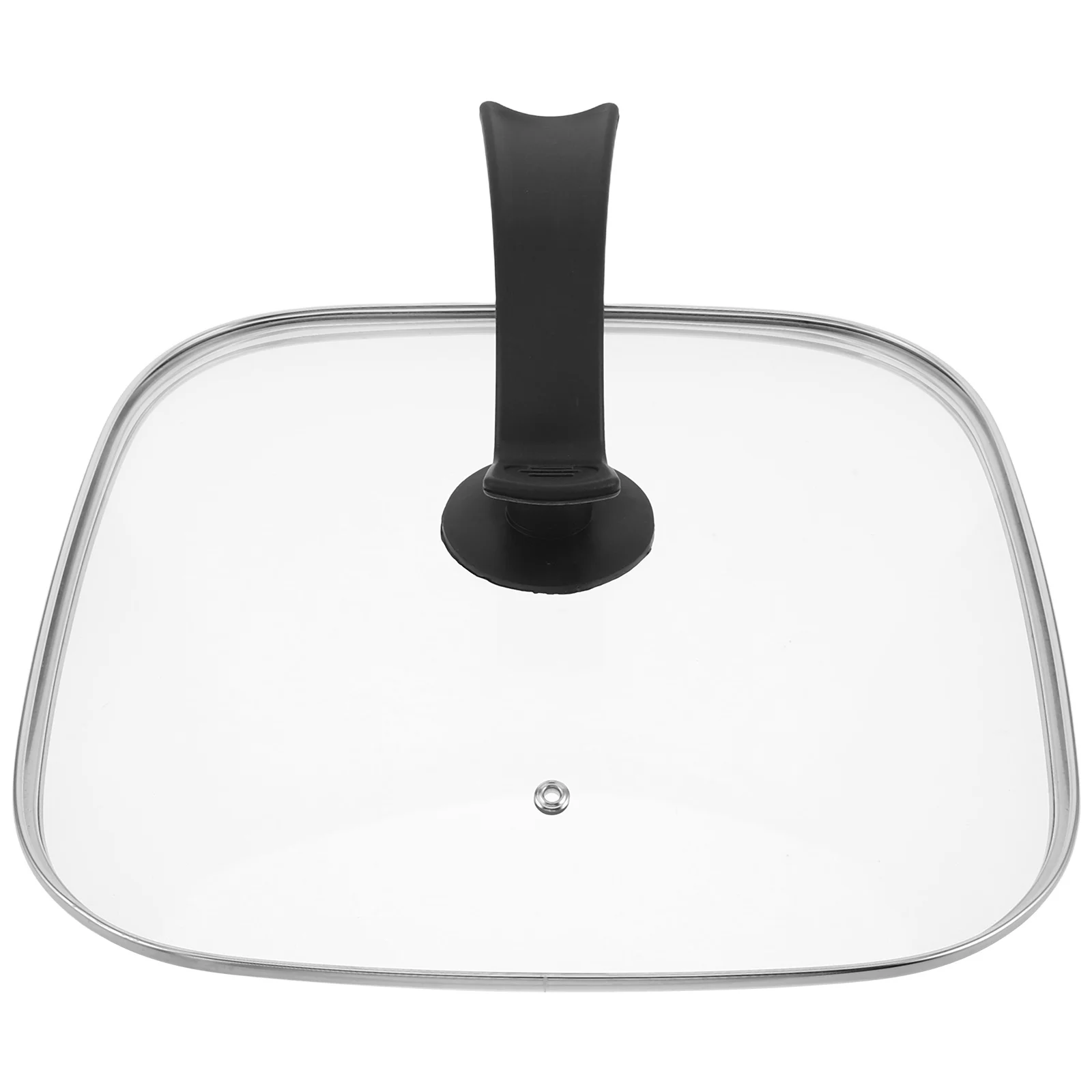 

Universal Glass Pot Lid Replacement 30Cm Square Tempered Pan Cover for Electric Hot Pot Cooking Steamer Grill Skillet