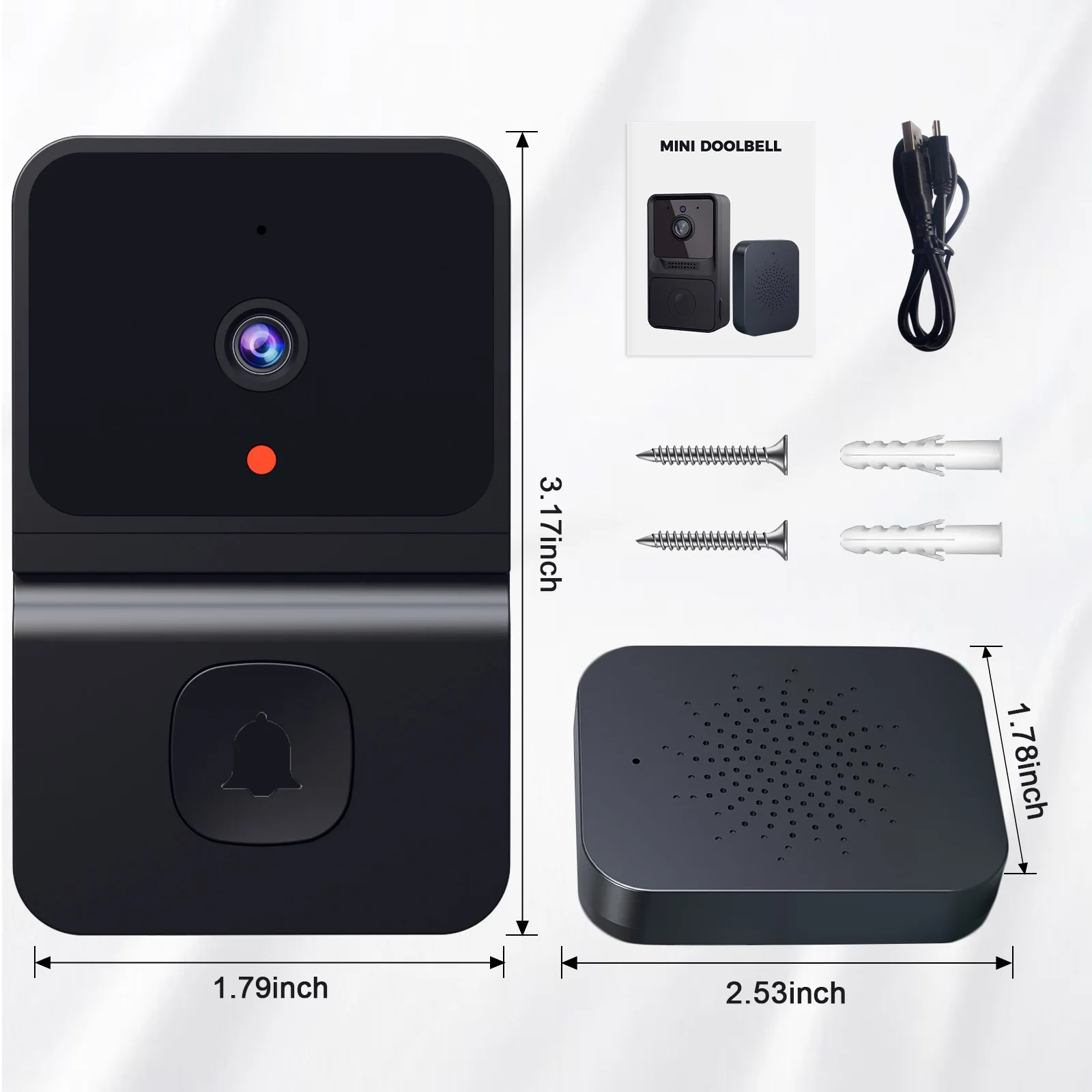 WiFi Video Doorbell Camera Digital Ring Connect Wireless Security Intercom Outdoor Eye Peephole Smart Home Voice Phone Door Bell