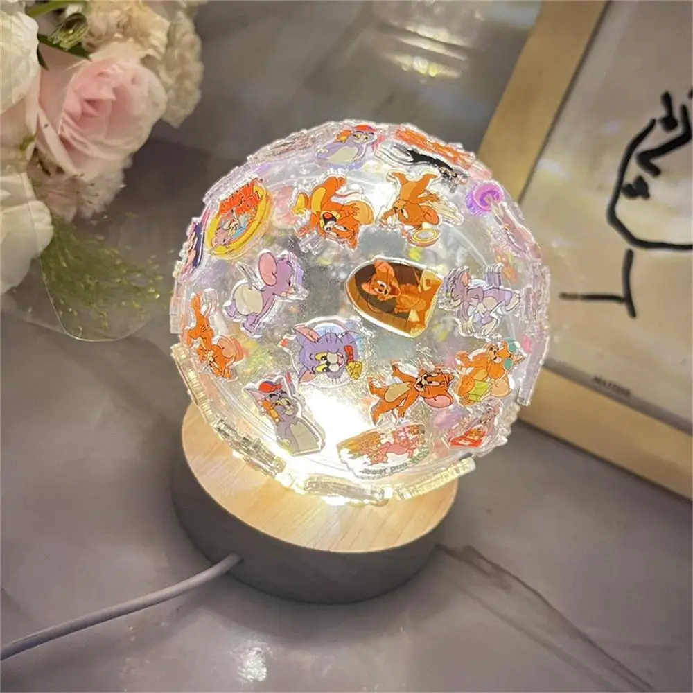 Lâmpadas de anime para crianças, DIY Night Light, brinquedos artesanais, bola engraçada, enfeites de mesa, presente quente para crianças