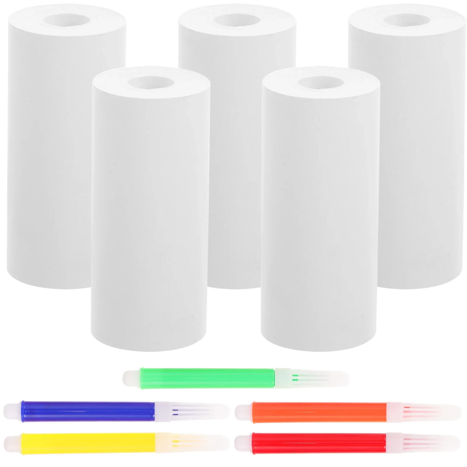 1 Set Witte Mini Thermische Printer Label Niet-Zelfklevend Label Thermische Printer Fotopapier 57Mm Wodth Printer Sticker