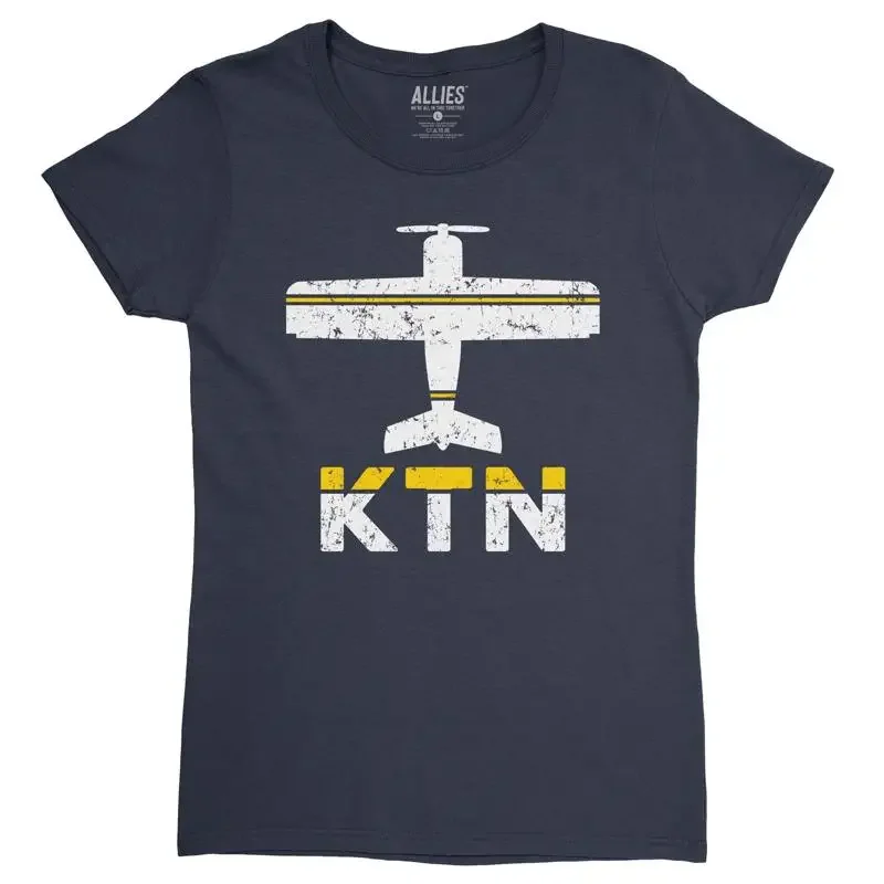 Ketchikan KTN Airport Women s T Shirt Vintage Retro Alaska Travel Code Ladies