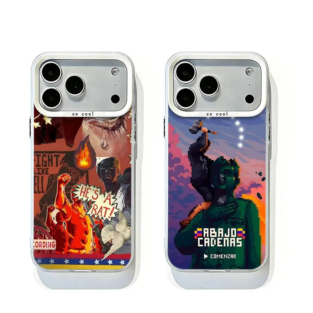 

Art Venezuelan Culture Design White Matte Bumper Cover For iPhone 17 16 15 14 13 12 11 Pro Max Large Camera Hole Case