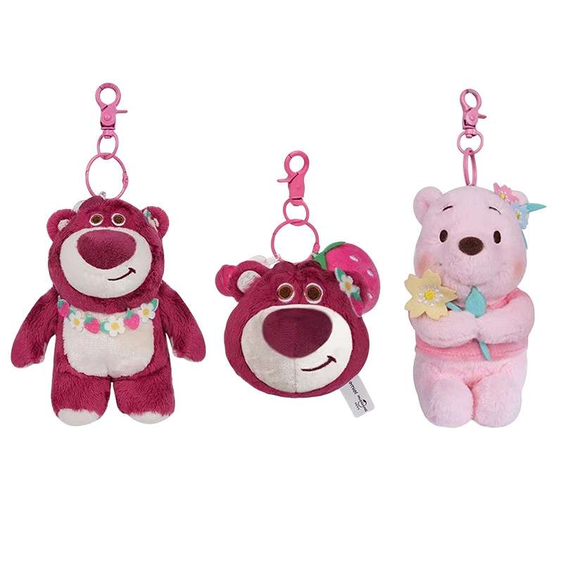 

7-13cm Disney Genuine Plush Stuffed Toys Lotso Mickey Mouse Donald Duck Pooh Cute Keychain Pendant Doll Baby Birthday Gift Decor