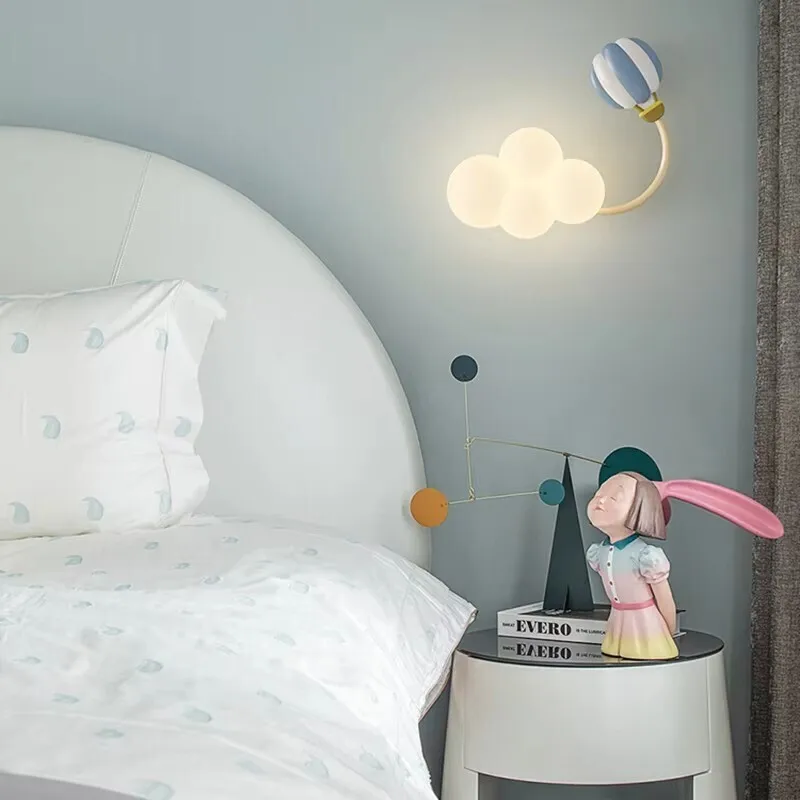 Creative Personality Airplane Kite Star Wall Lights For Bedroom Bedside Study Modern Children's Room LED Home Decor Wall Lamps