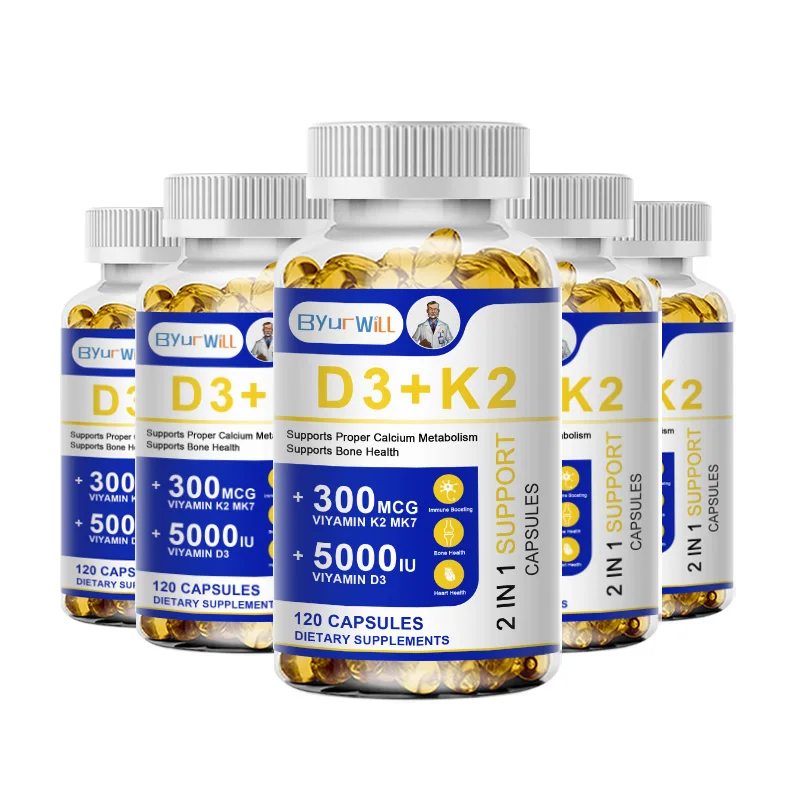Vitamin D3 K2 Supplement - Immune & Mood Support, for Bone & Teeth Health - with Magnesium, Zinc & Vitamin C & B12