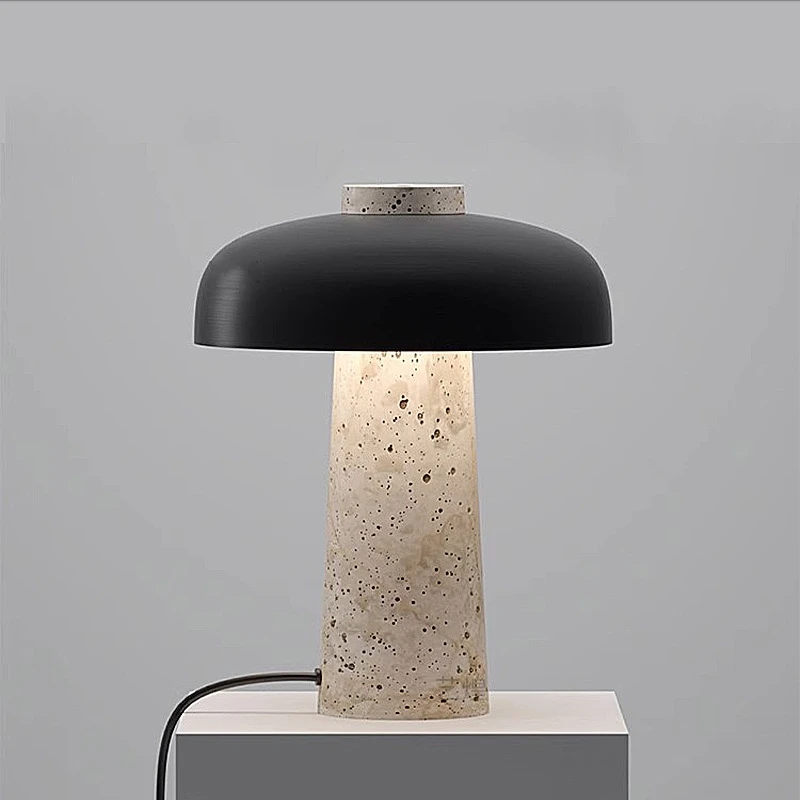 

Danish Designer Yellow Cave Stone Table Lamp Mushroom Desk Light for Bedroom Living Room