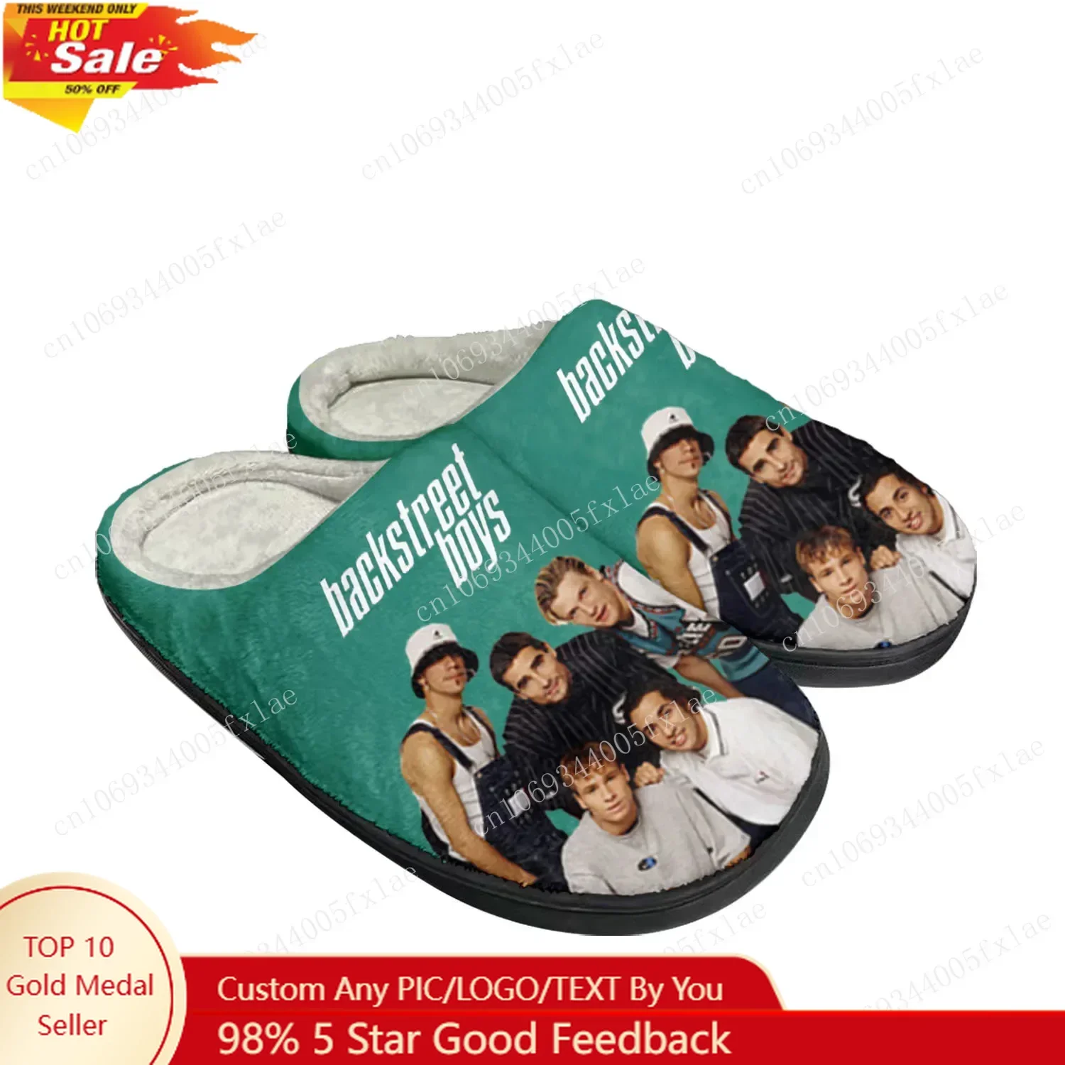 

Backstreet Boys Pop Band Bsb Home Cotton Custom Slippers Mens Womens Sandals Plush Bedroom Keep Warm Shoe Thermal Slipper Black