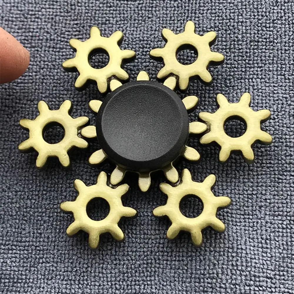 Metal Fidget Gyro Toy ottone colore lega di zinco metallo Hand Spinner dadi esterno Smooth Spiner Gyro Toy Kid ADHD ansia