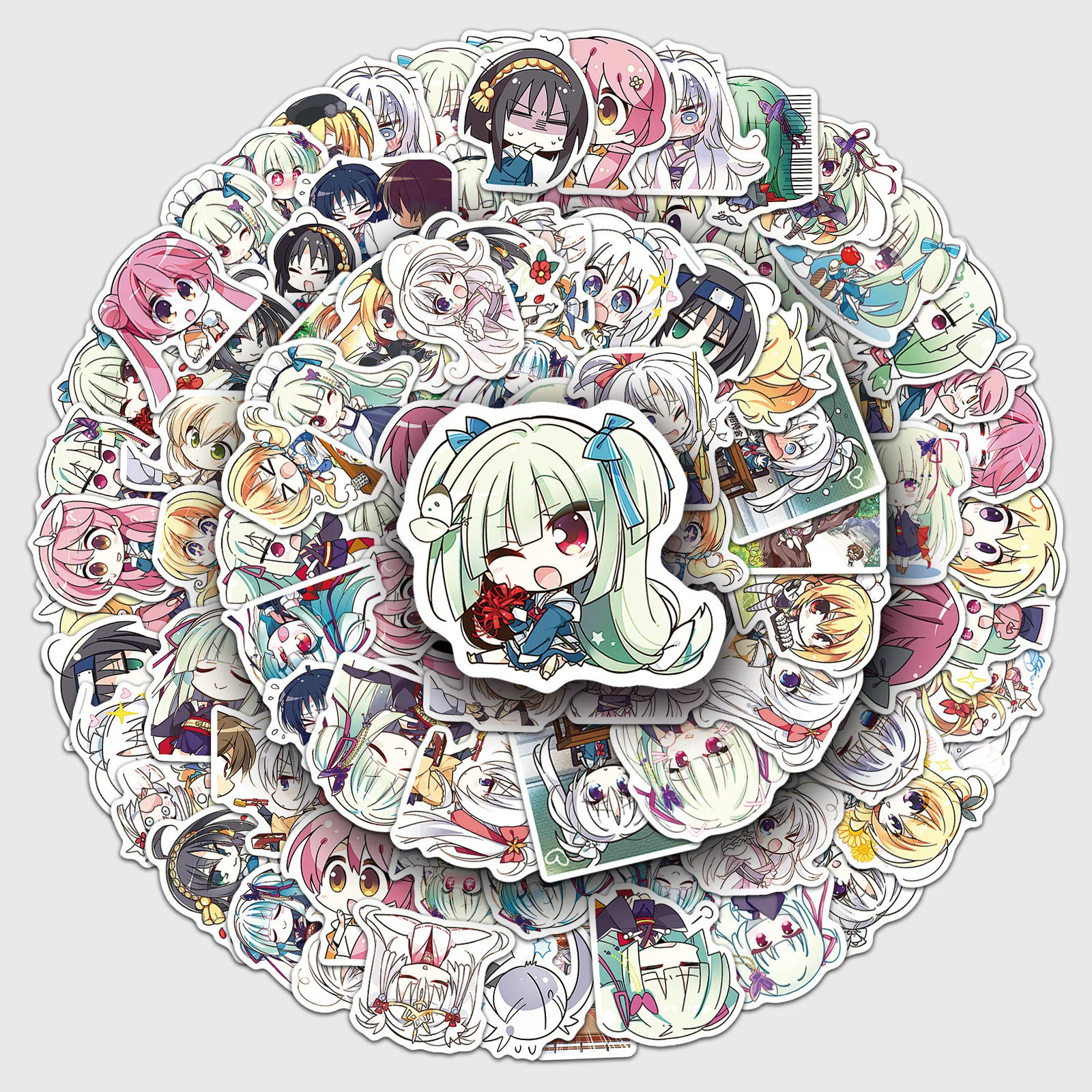 50pc Thousand Love and Ten Thousand Flowers Seri Cartoon Cute Graffiti Stickers Suitcase Laptop Skateboard Personalized Stickers