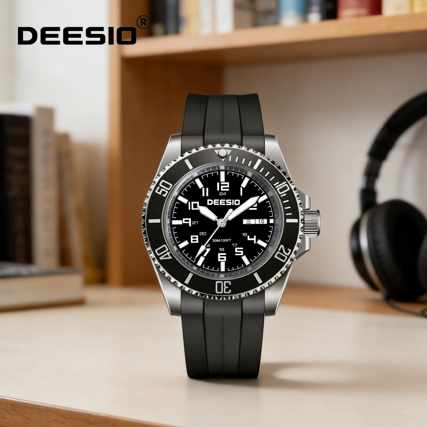 Deesio Automatic Mechanical Watch for Men 41mm Stainless Steel Self Winding Date Display Waterproof Classic Business Luxury Gift