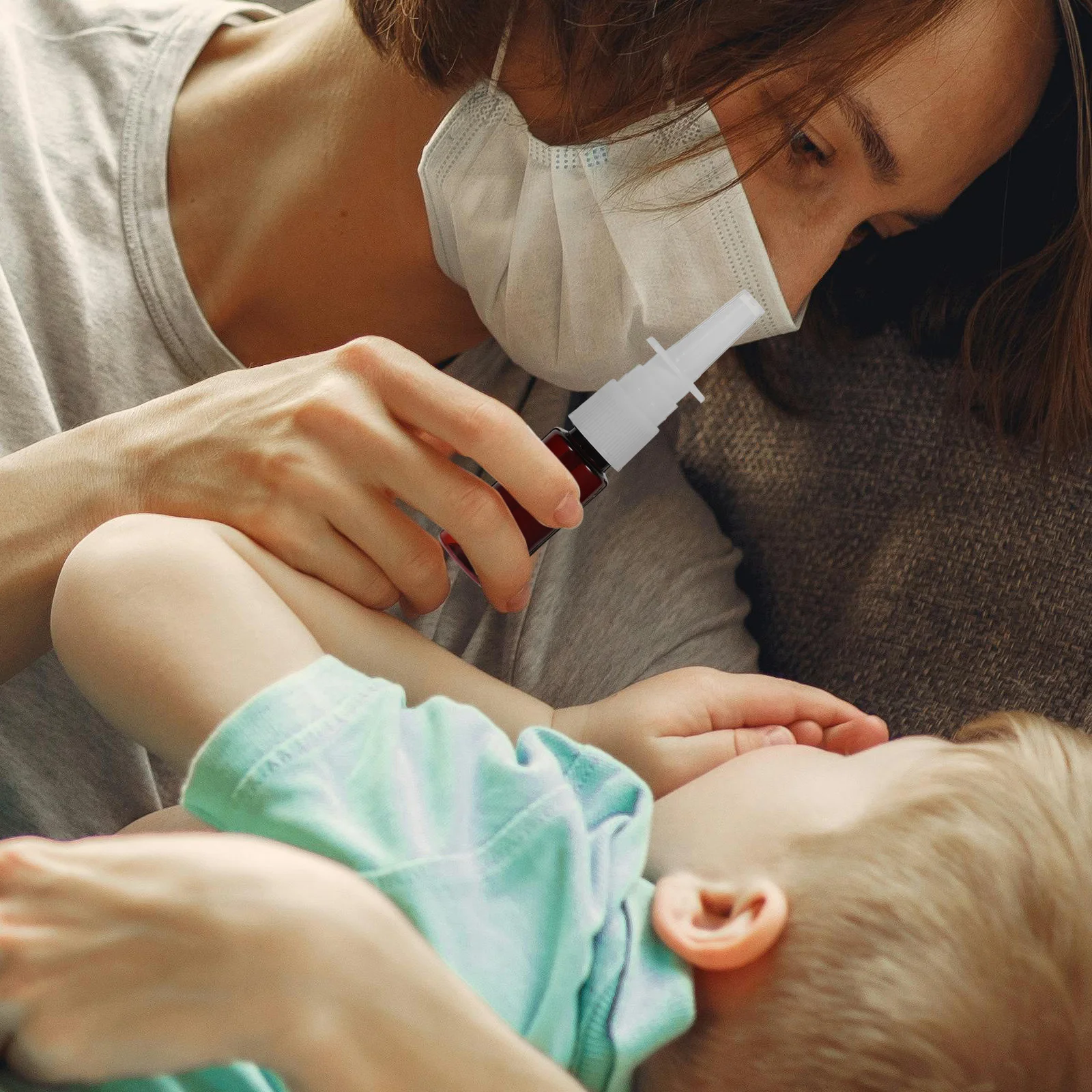 

10Pcs 15ml Nasal Sprayer Bottles Brown Pet Material Reusable Eco-Friendly Compact Design Leakproof Transparent