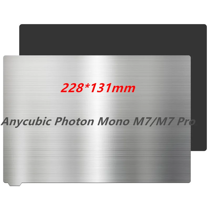 Resin Flexible Steel Build Plate Flex Bed with Magnetic Base 228x131mm for Anycubic Photon Mono M7/M7 Pro Resin 3D Printer