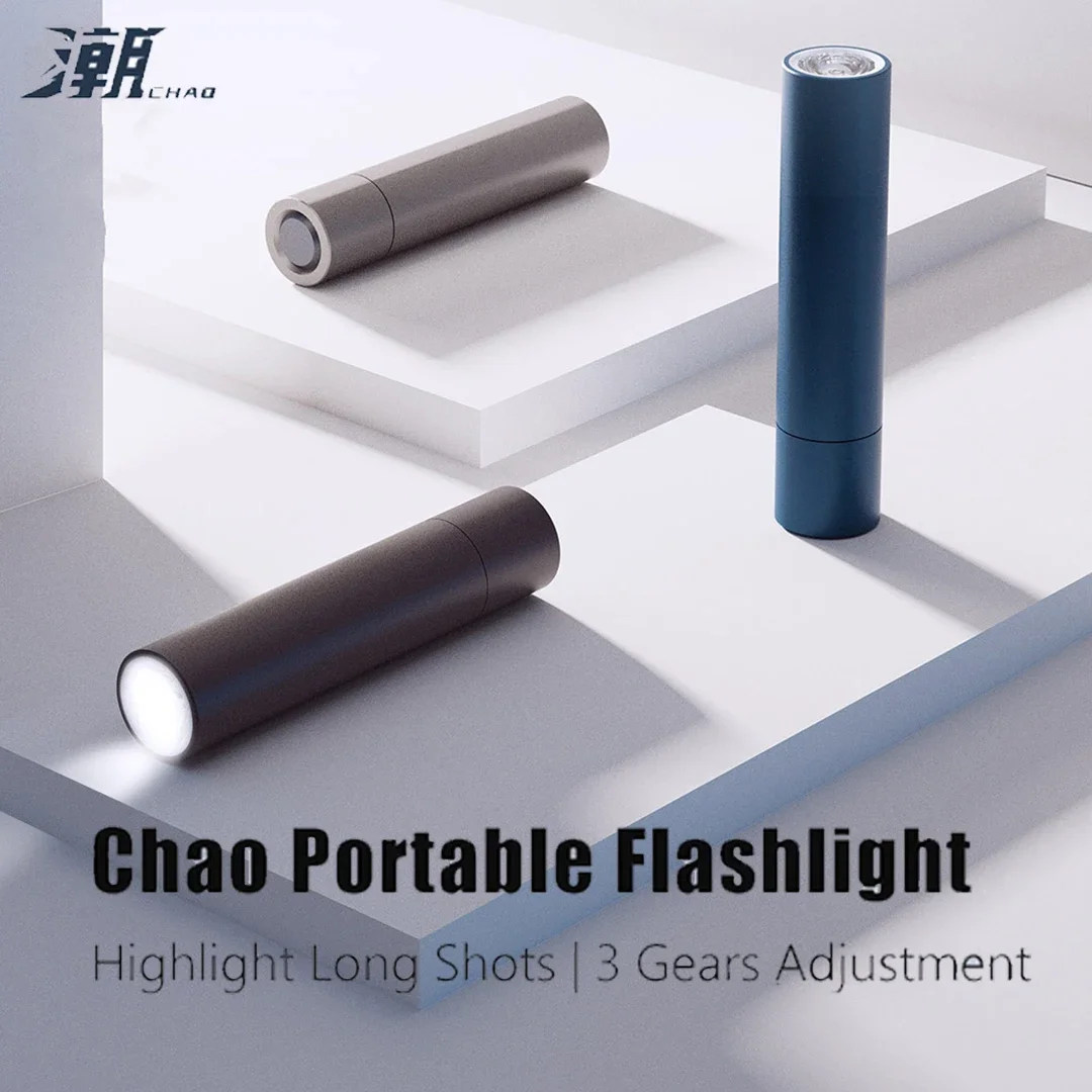 Chao Portable Flashlight Led 3 Switch Mode Ultra Bright Camping Light Long Battery Waterproof Bicycle Night Fishing Flash Light