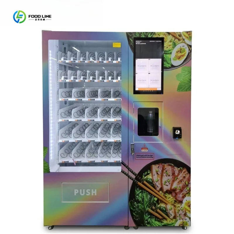 FL Customized New Design Smart Ramen Vending Machine with Inventory Alert & Material Level Sensor for Stable Operation