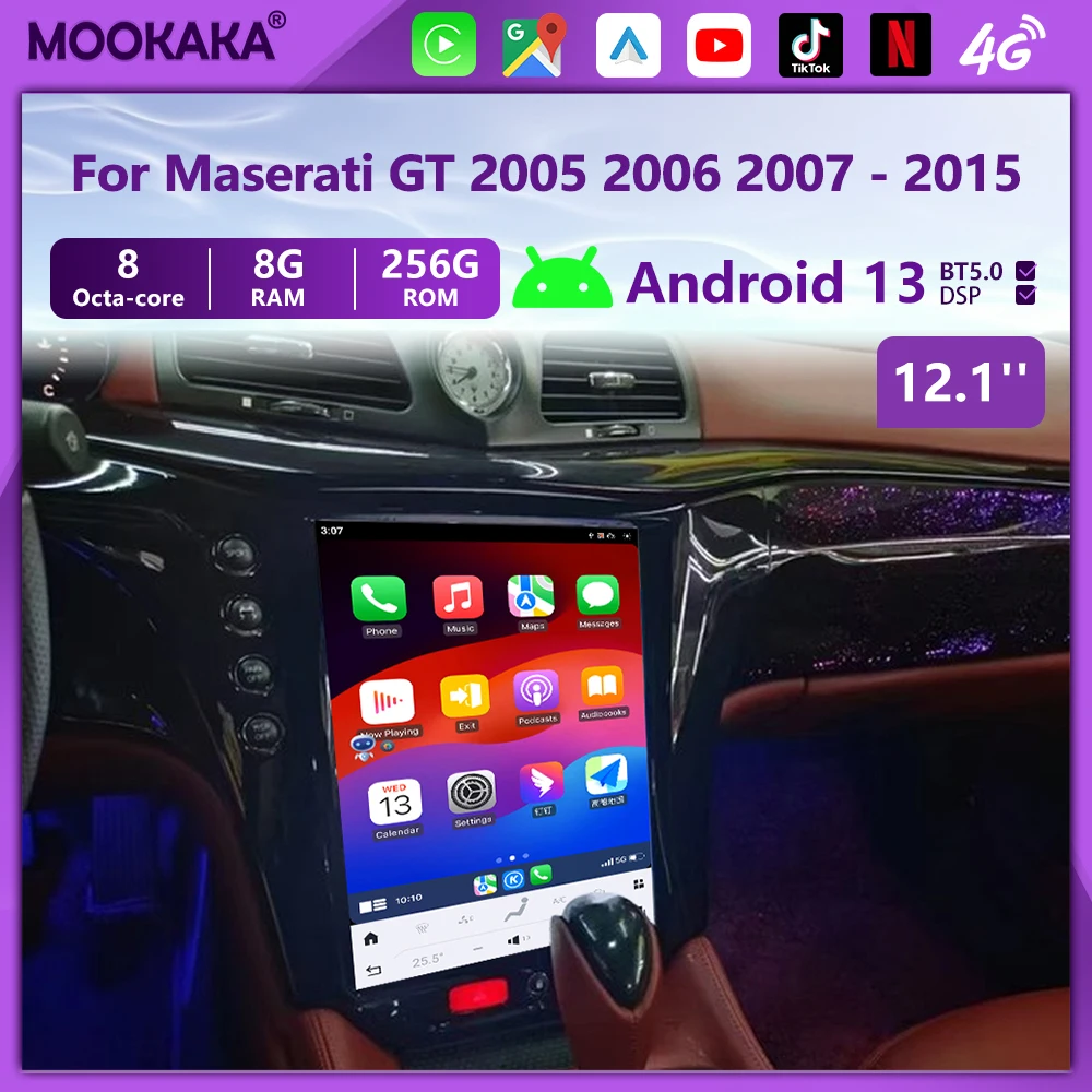 

Автомагнитола Qualcomm 12.1'' для Maserati GT 2005-2015 с сенсорным экраном, Android 13, поддержкой CarPlay, GPS-навигацией, Wi-Fi и функцией Auto Stereo.