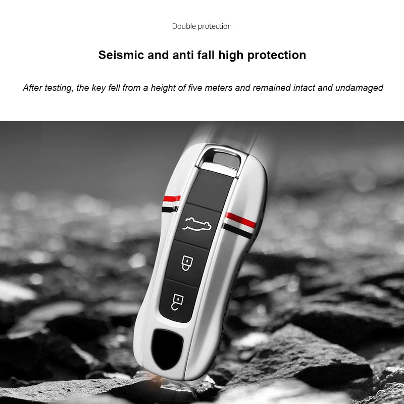 For Porsche Car Track Key Fob Case Protective Shell Housing Cover For Cayenne Panamera Macan 911 718 Cayman Boxster Taycan