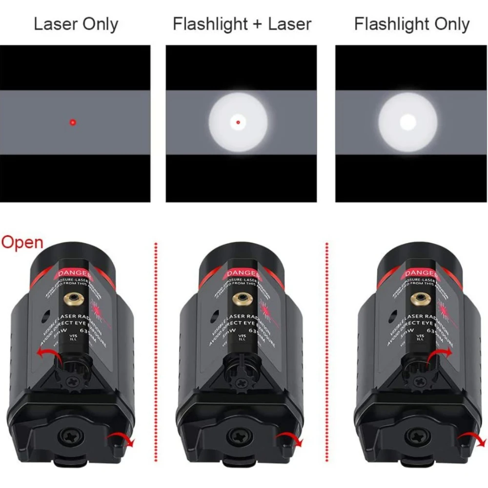 500LM Tactical Laser Flashlight SBAL-PL Hunting Weapon Light Combo Red Laser for Glock Taurus 20mm Rail Mounted