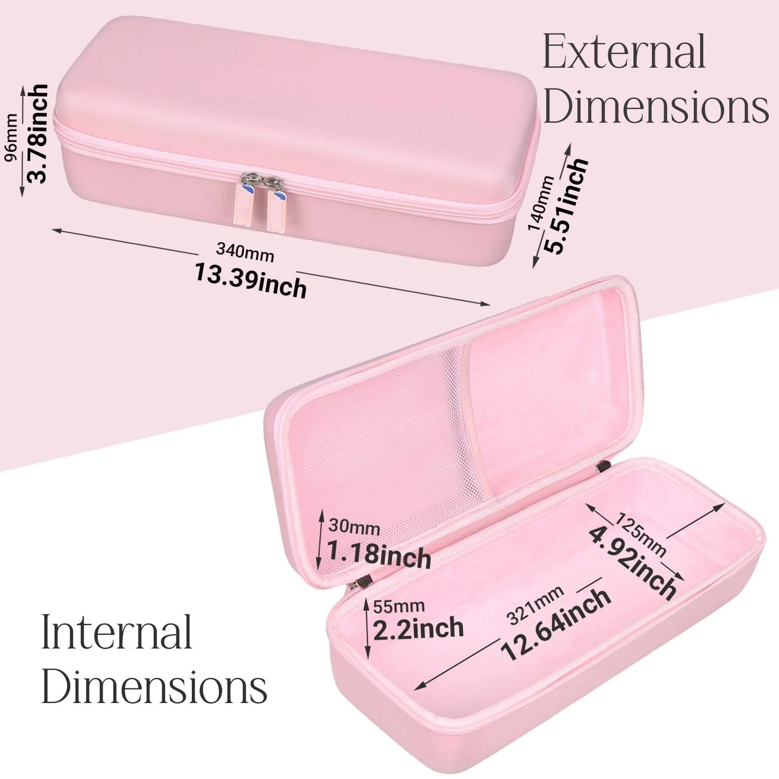 Shockproof Waterproof Hard Shell EVA Case for Hair Dryer & Styling Tools for Fashionable Durable Travel Camping Case
