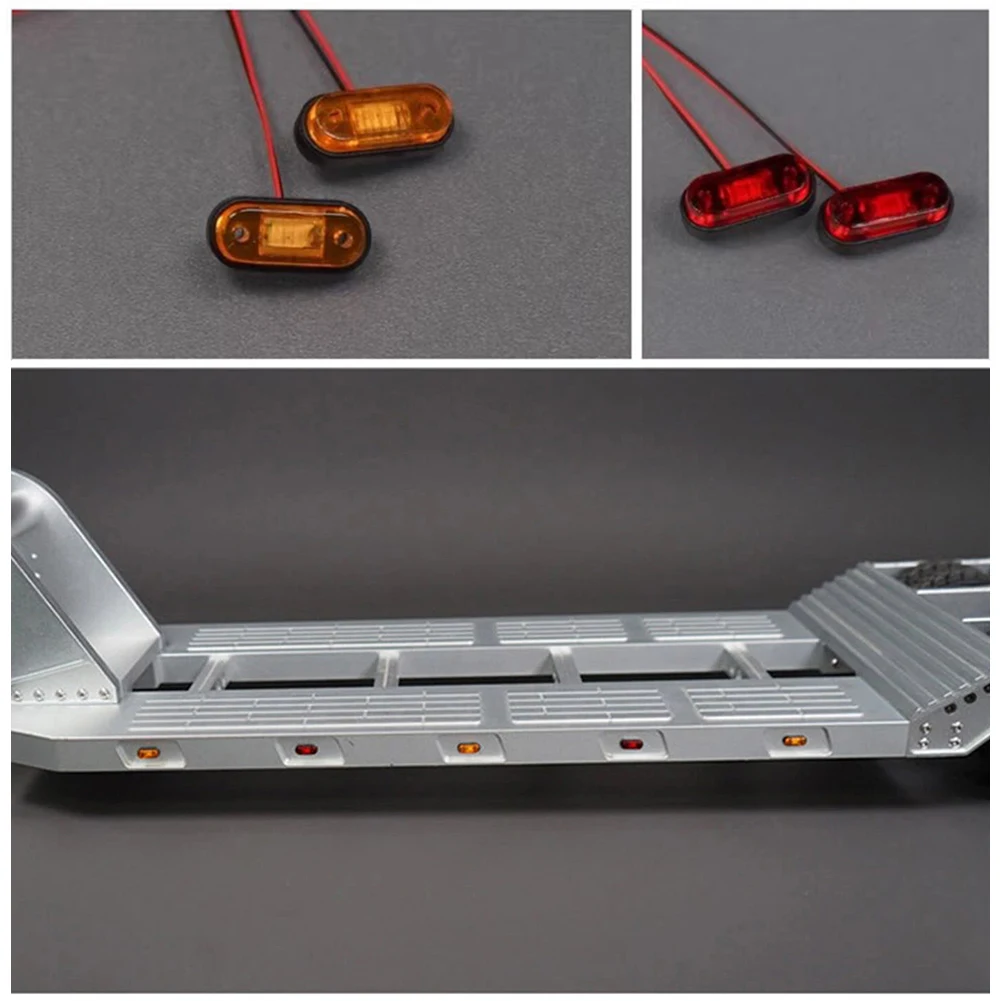 Luz de advertência luz de posição de luz de perigo para caminhão trator Tamiya 1/14 RC DIY