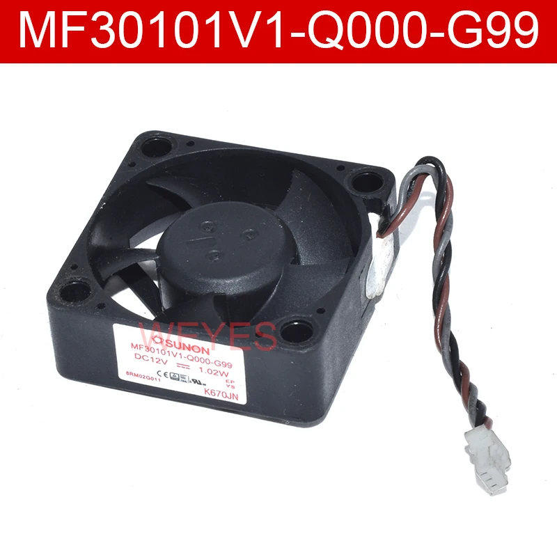 

New For SUNON MF30101V1-Q000-G99 DC12V 1.02W Three Lines Cooling Fan