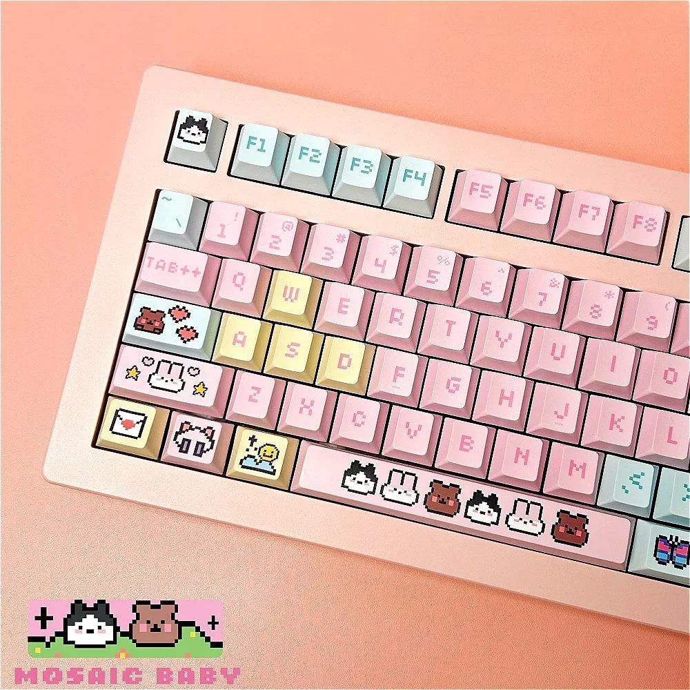 

Pixel Xiaobao, keycap 140 keys, cherry/KOA PBT customization, suitable for mechanical gaming keyboard cap