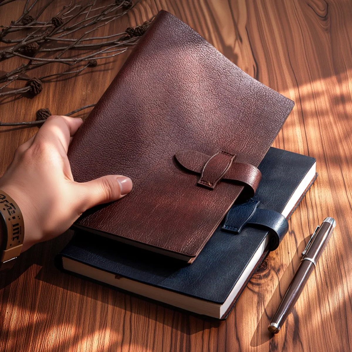 2026 New Crafted from premium leather, this A5 notebook offers a luxurious feel and durable construction for daily use. - view 4