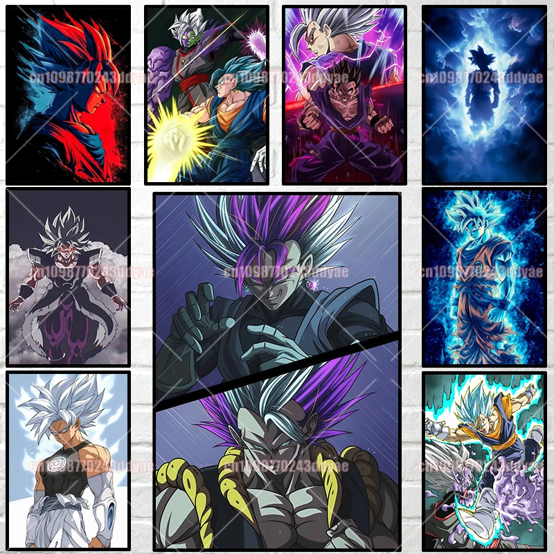 

Classic Anime Dragon Ball Canvas Print Vegeta Goku Poster HD Print Kids Gift Aesthetic Poster Room Wall Decor Picture