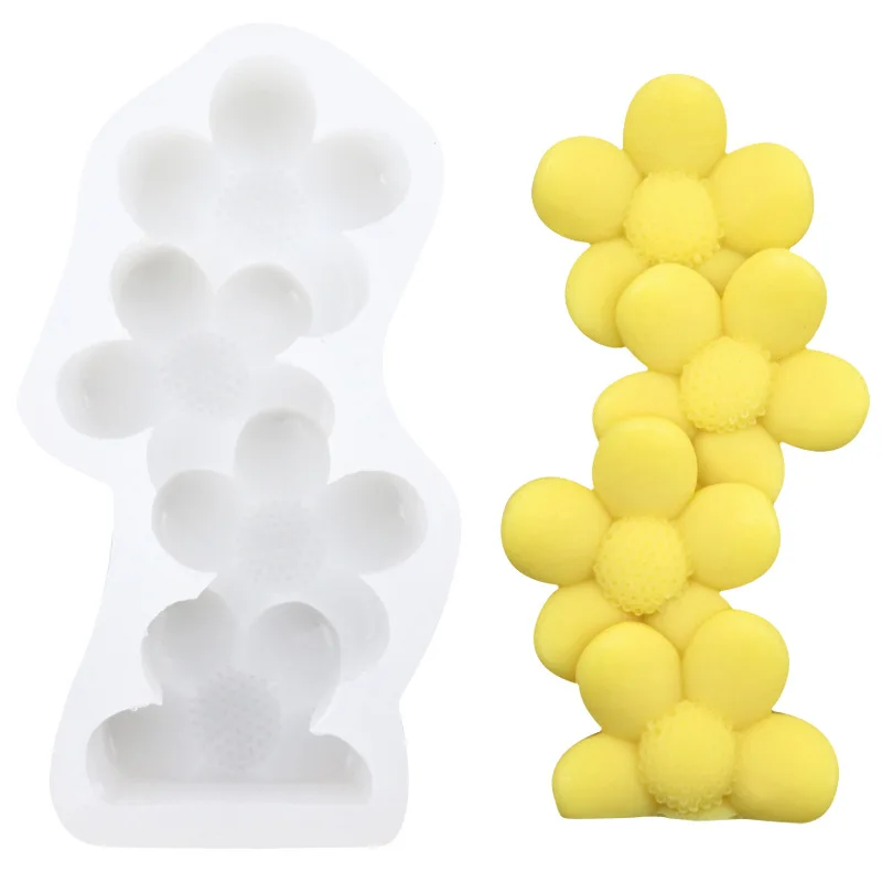 Flower, liquid silicone mold, handmade scented candle mold XGY-27
