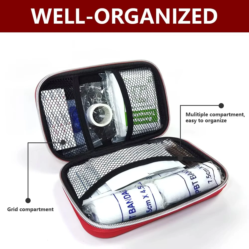 Bolsa de primeiros socorros médica vazia de emergência EVA para viagens, acampamento, carro, primeiros socorros ao ar livre, armazenamento portátil