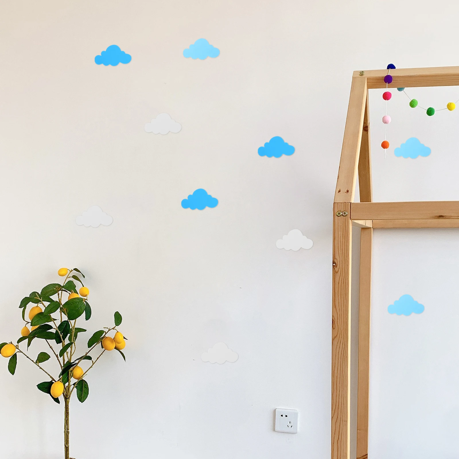 

24 Pcs EVA Clouds Wall Sticker Smooth Surface Scrapbooking Cards Kids Craft DIY Nursery Decor Classroom Foam Cloud Decoration