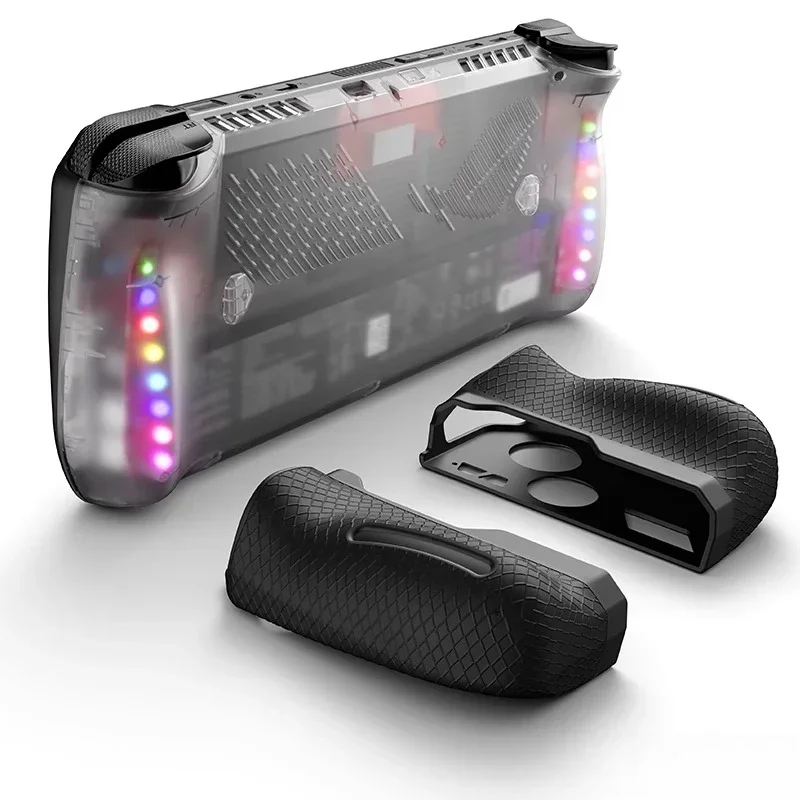 Handheld transparent back cover, accessories protective case rocker cap, grip back button dust plug tempered film