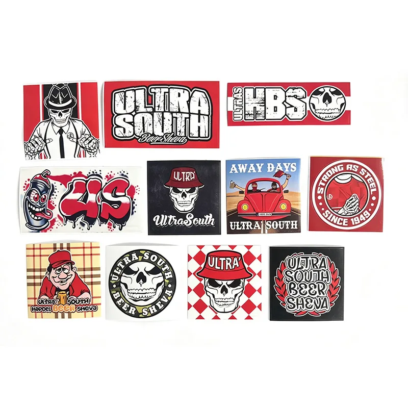 9*9cm Ultra' South Hapoel Beer Be'er Sheva FC Decoration Stikers for Bag Cup Wall Fridge